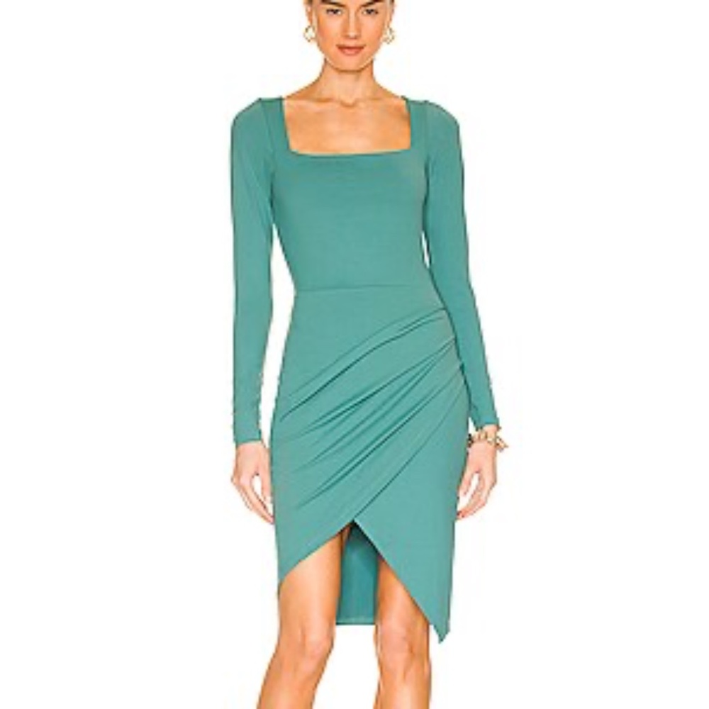 Susana Monaco Wrap Bottom Dress in Blue Spruce